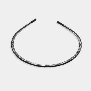 Wavy Alloy Headband 06 - Thread Fine Version - Black by moliveny