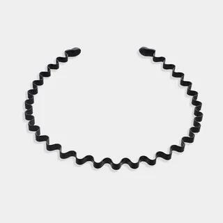 Wavy Alloy Headband 05 - Wave Version - Black by moliveny