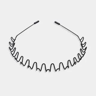 Wavy Alloy Headband 01 - Reverse Texture Version - Black by moliveny