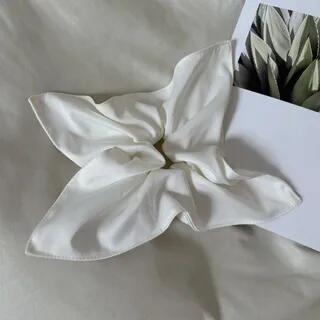 Plain Satin Scrunchie White | Allyrinta by Allyrinta