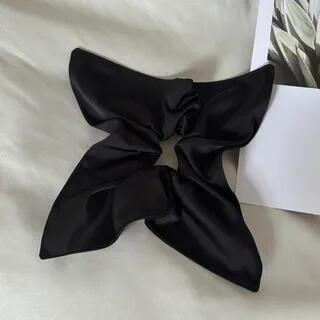 Plain Satin Scrunchie Black | Allyrinta by Allyrinta