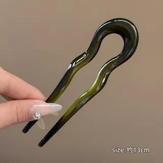 Wavy U Shape Hair Stick Green | LIDO by LIDO