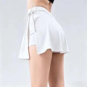 Plain Slit Tennis Skort Pink 282384259