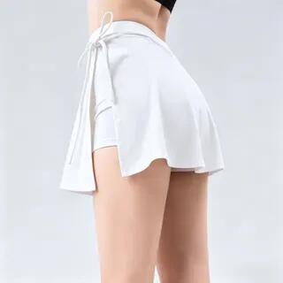 Plain Slit Tennis Skort Pink by Runyz