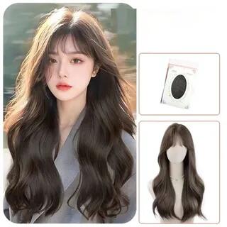 Long Full Wig - Curly With Wig Cap - Brown by Jasmintinea