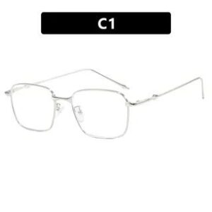 Square Frame Sunglasses Silver Frame & White Lens | iLANURA 282384338