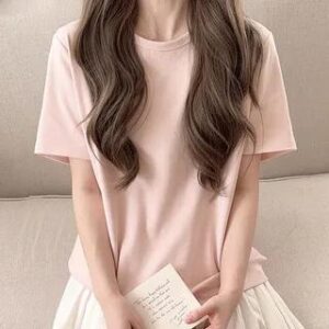 Pink Fitted Scoop Blouse