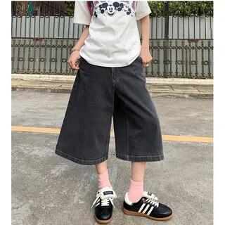 High Waist Denim Shorts Dark Gray by Denimot