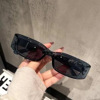 Vintage Rectangle Sunglasses Transparent Blue | MOL Girl by MOL Girl