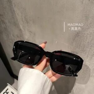 Vintage Square Sunglasses Black Frame - Lens - Black | MOL Girl 282384536