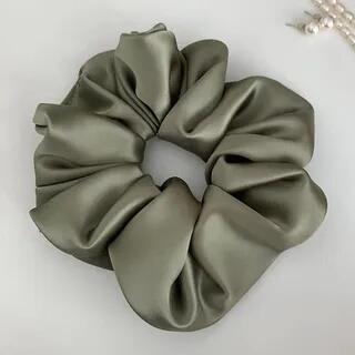Plain Satin Scrunchie 1 Pc - Green | Ordinario by Ordinario