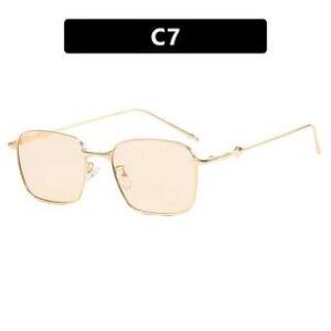 Square Frame Sunglasses Gold Frame & Light Brown | iLANURA 282384747