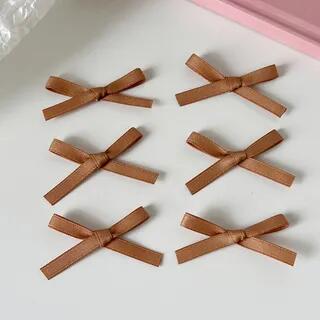 Set of 6: Ribbon Hair Clip Set of 6 - Light Brown | Malnia Home by Malnia Home
