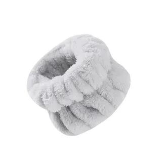 Set Of 2: Plain Fleece Wristband Set Of 2 - With OPP Pouch - Gray by Miss Floral