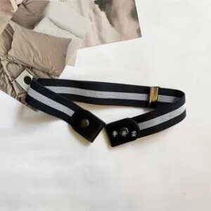Unisex Lazy Canvas Belt in 12 Colors Blue & White & Blue - 100cm 282392788