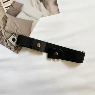 Unisex Lazy Canvas Belt in 12 Colors Black - 100cm | Lunashore by Lunashore