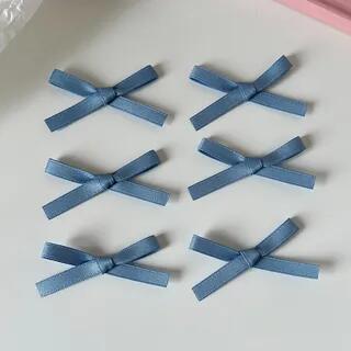 Set of 6: Ribbon Hair Clip Set of 6 - Denim Blue | Malnia Home by Malnia Home