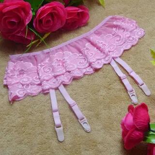 Lace Garter Pink by Momilove