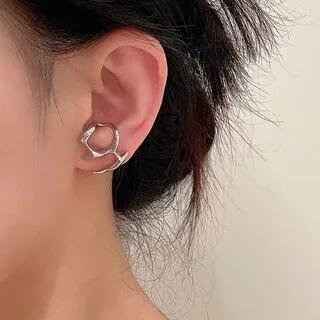 Irregular Alloy Suspender Earring 1 Pair - Silver | TangTangBags by TangTangBags