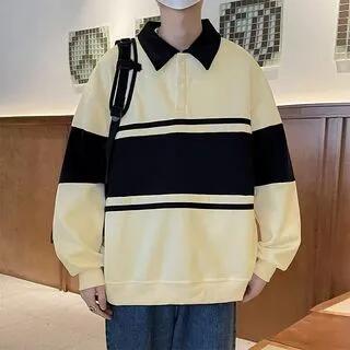 Two Tone Polo Sweatshirt Almond by Acrius