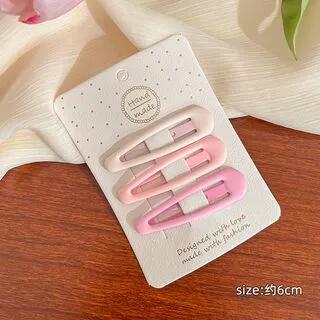 Plain Snap Clip Set 40 - Drop Shaped - Pink | LIDO by LIDO