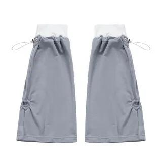 Drawstring Leg Warmers 23W044 - Leg Warmers - Grayish Blue by Florimi