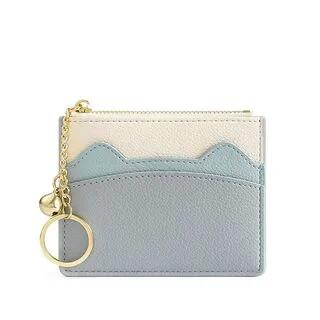 Color Block Zip Card Holder Blue by tablarosa