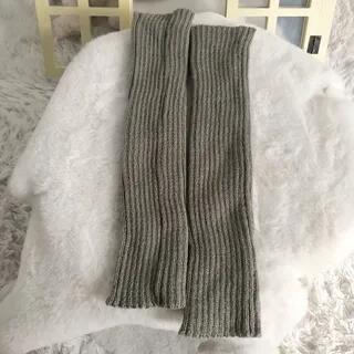 Plain Knit Leg Warmers Light Gray - 40cm by Gentiana