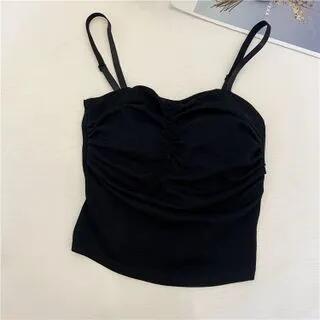 Padded Camisole Top Black by monroll