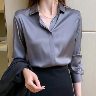Silky Shirt Gray by HYAKU