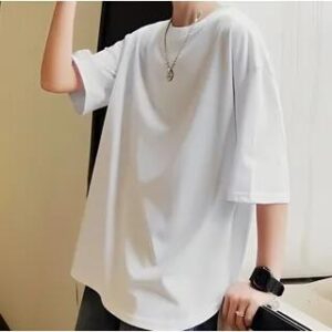 Side-Slit Oversized T-Shirt White 282463539