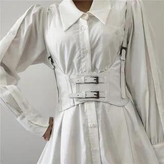 Faux Leather Body Harness Belt Khaki | Poyol by Poyol