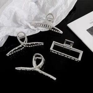 Cut-Out Hair Claw 1 Pc - Knot Cut-Out Hair Claw - Silver | Show Mind 282464657
