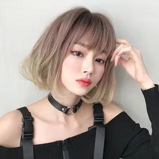 Short Bob Full Wig Gradient - Rose Gold by SEVENQ
