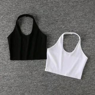 Halter-Neck Camisole Top White by Ulark