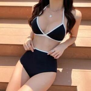 Black And White Contrast Bikini
