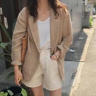 Linen Blazer As Shown In Figure by Muezz