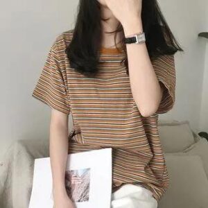 Brown Striped T Shirt: Everyday Elegance and Styling Ideas Brown Striped T Shirt