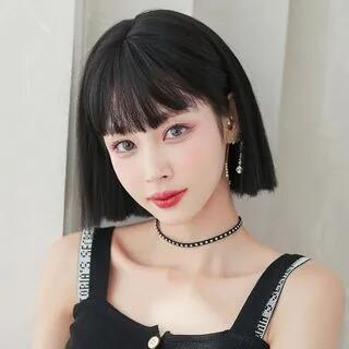 Short Hair Wig / Hair Care Set Hair Wig Only - Black by SEVENQ
