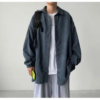 Oversized Corduroy Shirt Jacket 526 - Blue by Nightbell