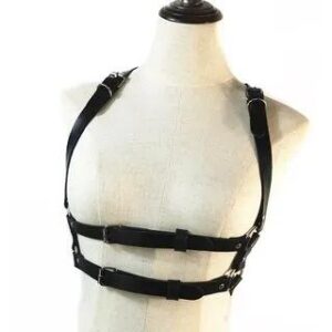 Faux Leather Body Harness Thicken - Black | SURELIN 282475076