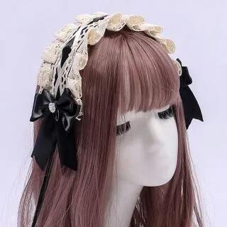 Lolita Lace Headband Wine Red by GOGO Girl