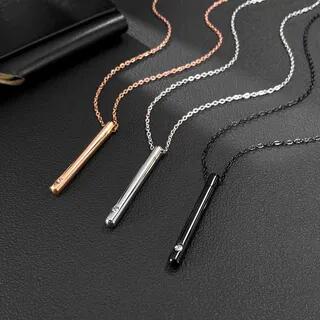 Perfume Bottle Pendant / Necklace / Funnel / Set Set of 2 - Necklace & Bottle Pendant - Rose Gold by Tenri
