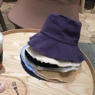 Distressed Trim Bucket Hat Pink by Moon City