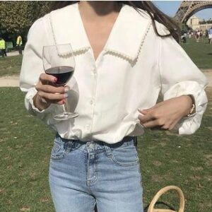 White Button Down Blouse