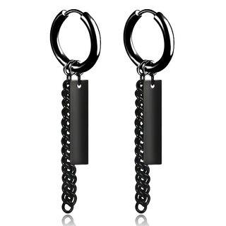 Stainless Steel Fringed Earring One Piece Clip On Earring - Fringed - Silver by Prushia