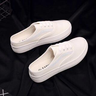 Canvas Mule Sneakers Black by Solejoy