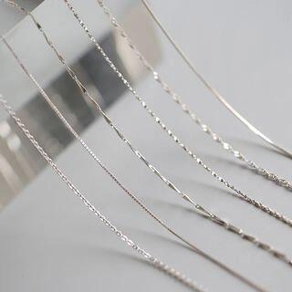 925 Sterling Silver Necklace (various designs) Type 03 - 40cm by Hansha