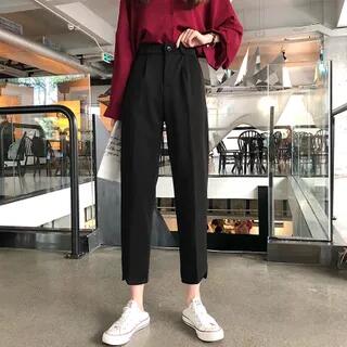 Crop Dress Pants Black by Closette