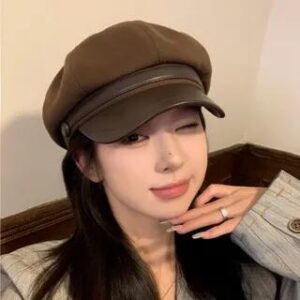 Plain Newsboy Cap Coffee 283138037